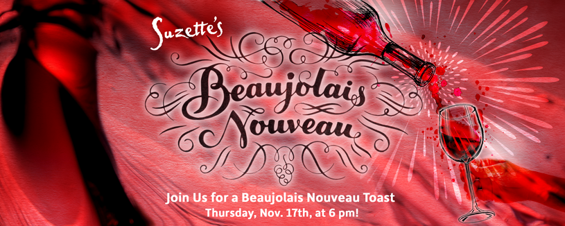 Beaujolais Nouveau toast at Suzette's in Wheaton