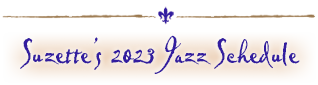 Jazz Schedule