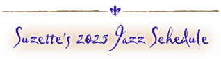 Live Jazz Schedule