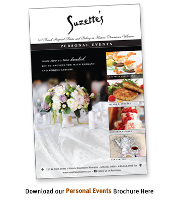 Personal Events, Tea & Catering Brochure